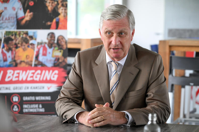 King Philippe visits KV Kortrijk 