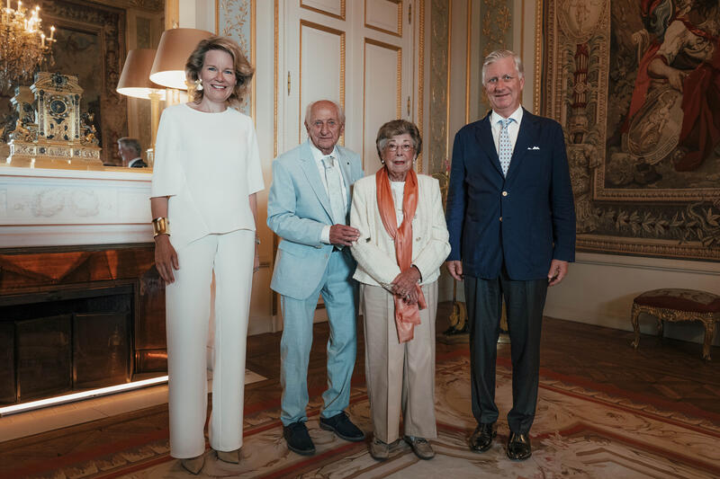 Annie Geeraerts and Raymond Verhaeghe at Laeken Castle