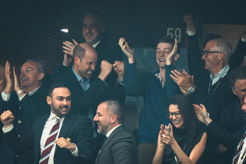 Prince William Celebrating Aston Villa Match